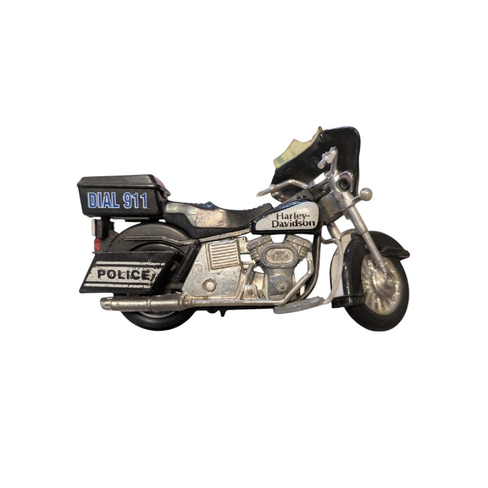 Harley-Davidson Police Motorcycle Toy Replica DIAL 911 Diecast Collectible